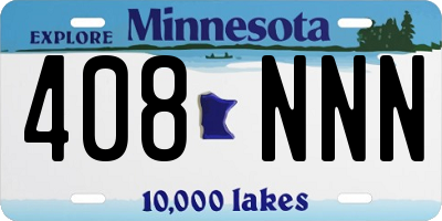 MN license plate 408NNN