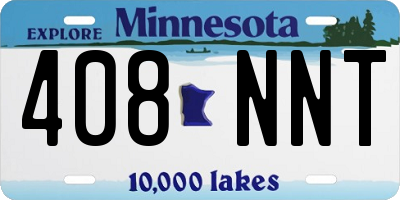 MN license plate 408NNT