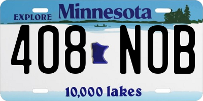 MN license plate 408NOB