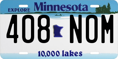 MN license plate 408NOM