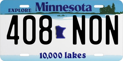 MN license plate 408NON
