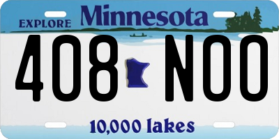MN license plate 408NOO