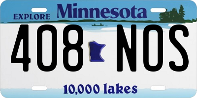 MN license plate 408NOS