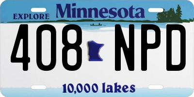 MN license plate 408NPD