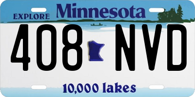 MN license plate 408NVD