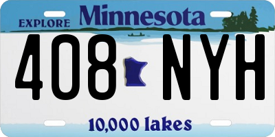 MN license plate 408NYH