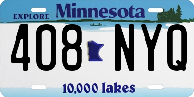 MN license plate 408NYQ