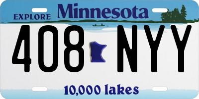 MN license plate 408NYY