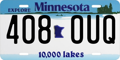 MN license plate 408OUQ
