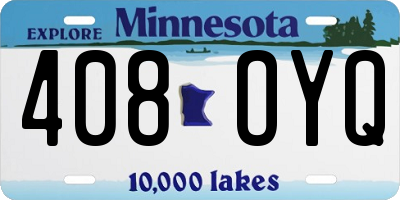 MN license plate 408OYQ