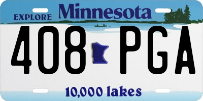 MN license plate 408PGA