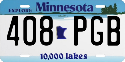 MN license plate 408PGB
