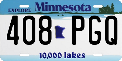 MN license plate 408PGQ