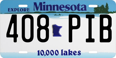 MN license plate 408PIB