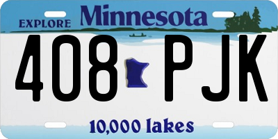 MN license plate 408PJK