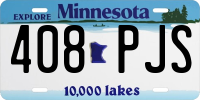 MN license plate 408PJS