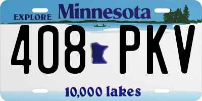 MN license plate 408PKV