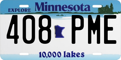 MN license plate 408PME