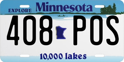 MN license plate 408POS