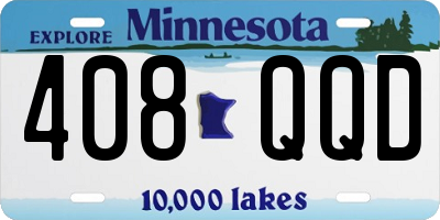 MN license plate 408QQD