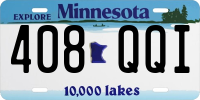 MN license plate 408QQI