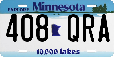 MN license plate 408QRA