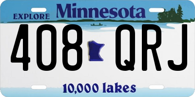 MN license plate 408QRJ