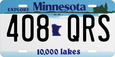 MN license plate 408QRS