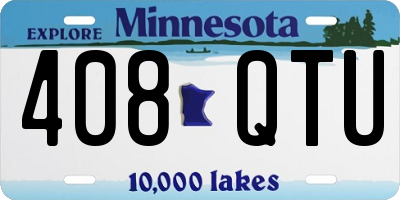 MN license plate 408QTU
