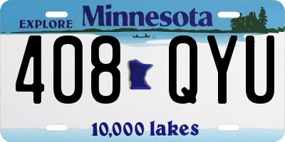 MN license plate 408QYU