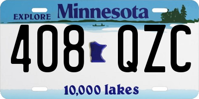 MN license plate 408QZC