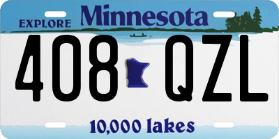 MN license plate 408QZL