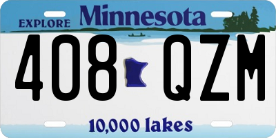 MN license plate 408QZM