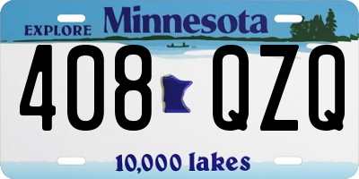 MN license plate 408QZQ