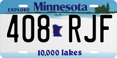 MN license plate 408RJF