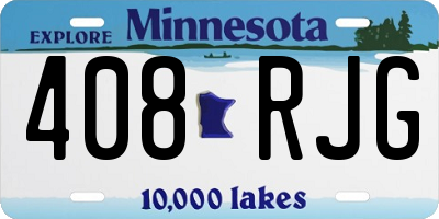 MN license plate 408RJG