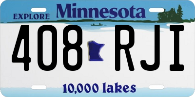 MN license plate 408RJI