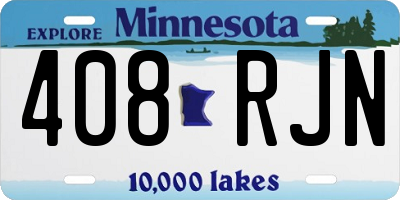 MN license plate 408RJN