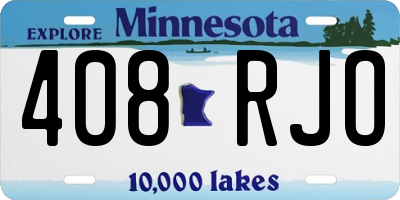 MN license plate 408RJO