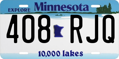 MN license plate 408RJQ