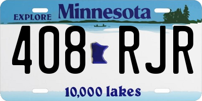 MN license plate 408RJR