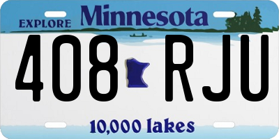 MN license plate 408RJU