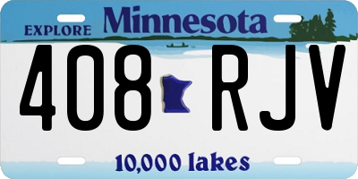 MN license plate 408RJV
