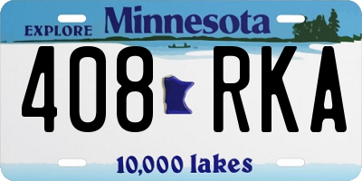 MN license plate 408RKA