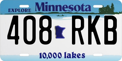 MN license plate 408RKB