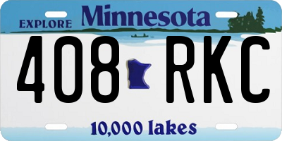 MN license plate 408RKC