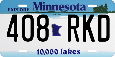 MN license plate 408RKD