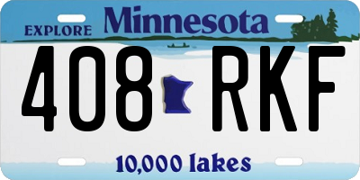 MN license plate 408RKF