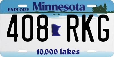 MN license plate 408RKG