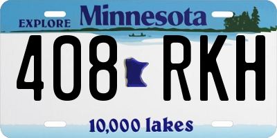 MN license plate 408RKH